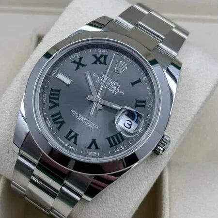 Datejust 41 / 36mm Rhodium Dial 126300 “Wimbledon” Oyster