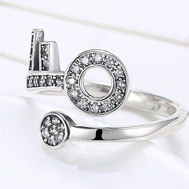 Pave Key Open Ring - Aventus