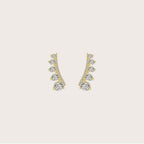 Linear Diamond Stud Earrings