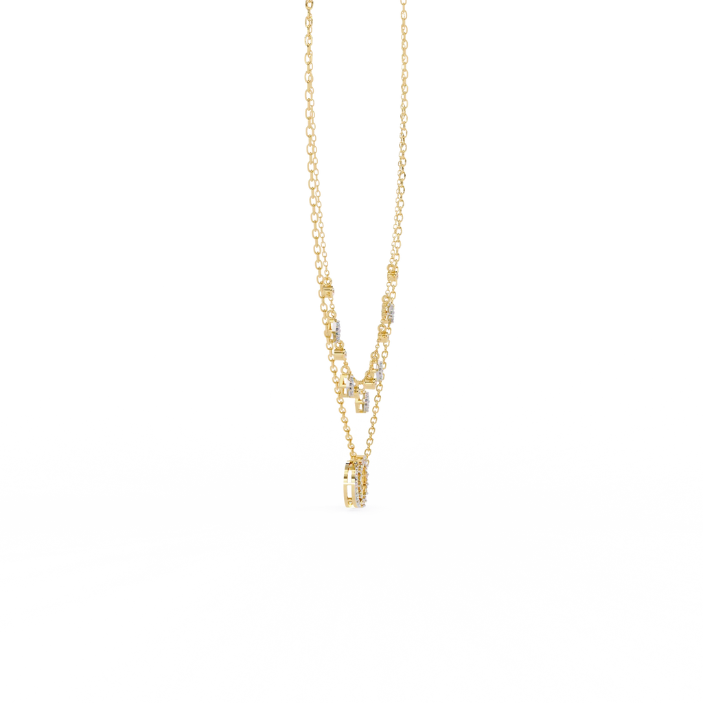 Luxury Handcrafted Moissanite Necklace in Solid Gold & Silver – Adjustable Design