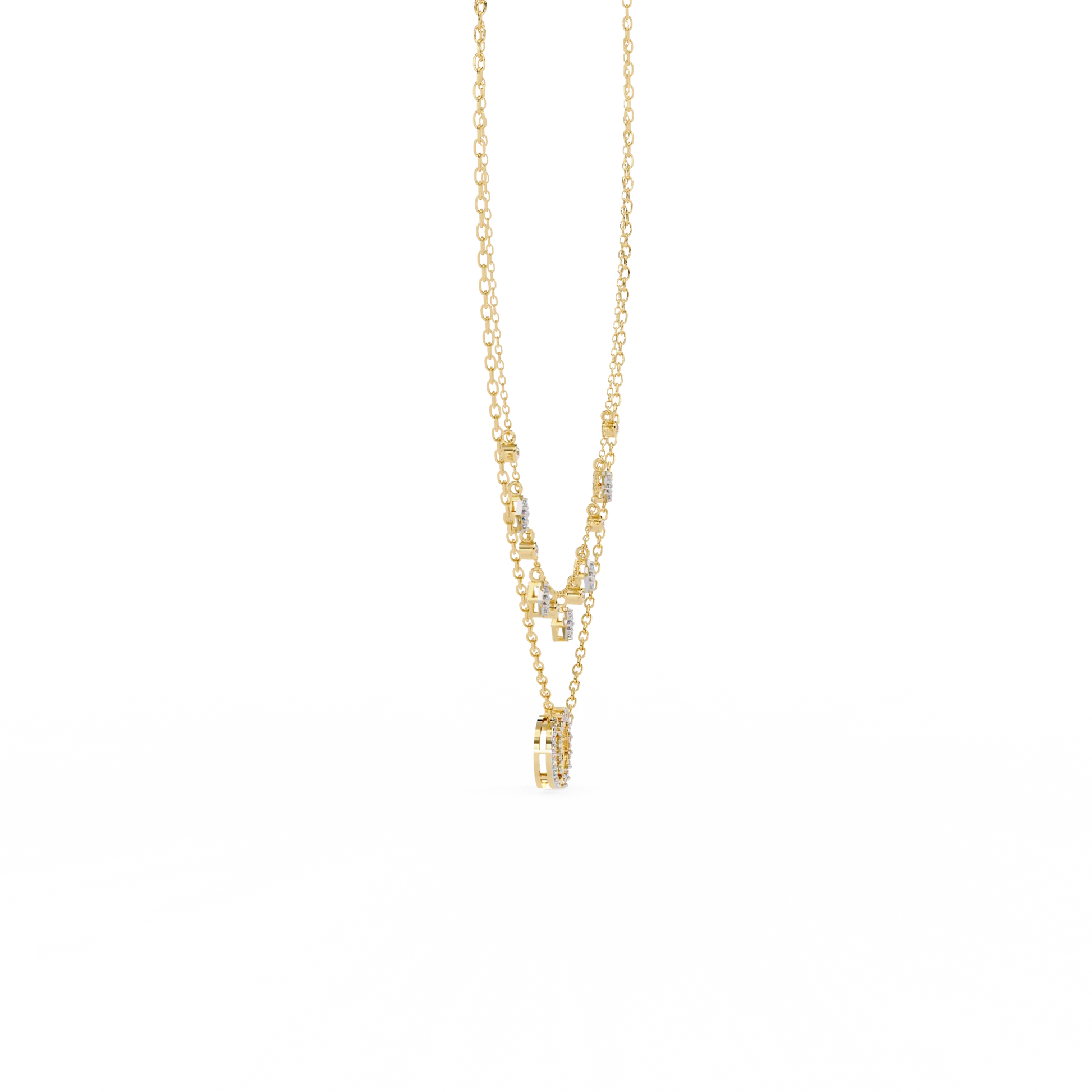 Luxury Handcrafted Moissanite Necklace in Solid Gold & Silver – Adjustable Design