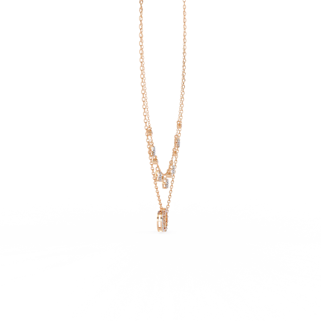 Luxury Handcrafted Moissanite Necklace in Solid Gold & Silver – Adjustable Design