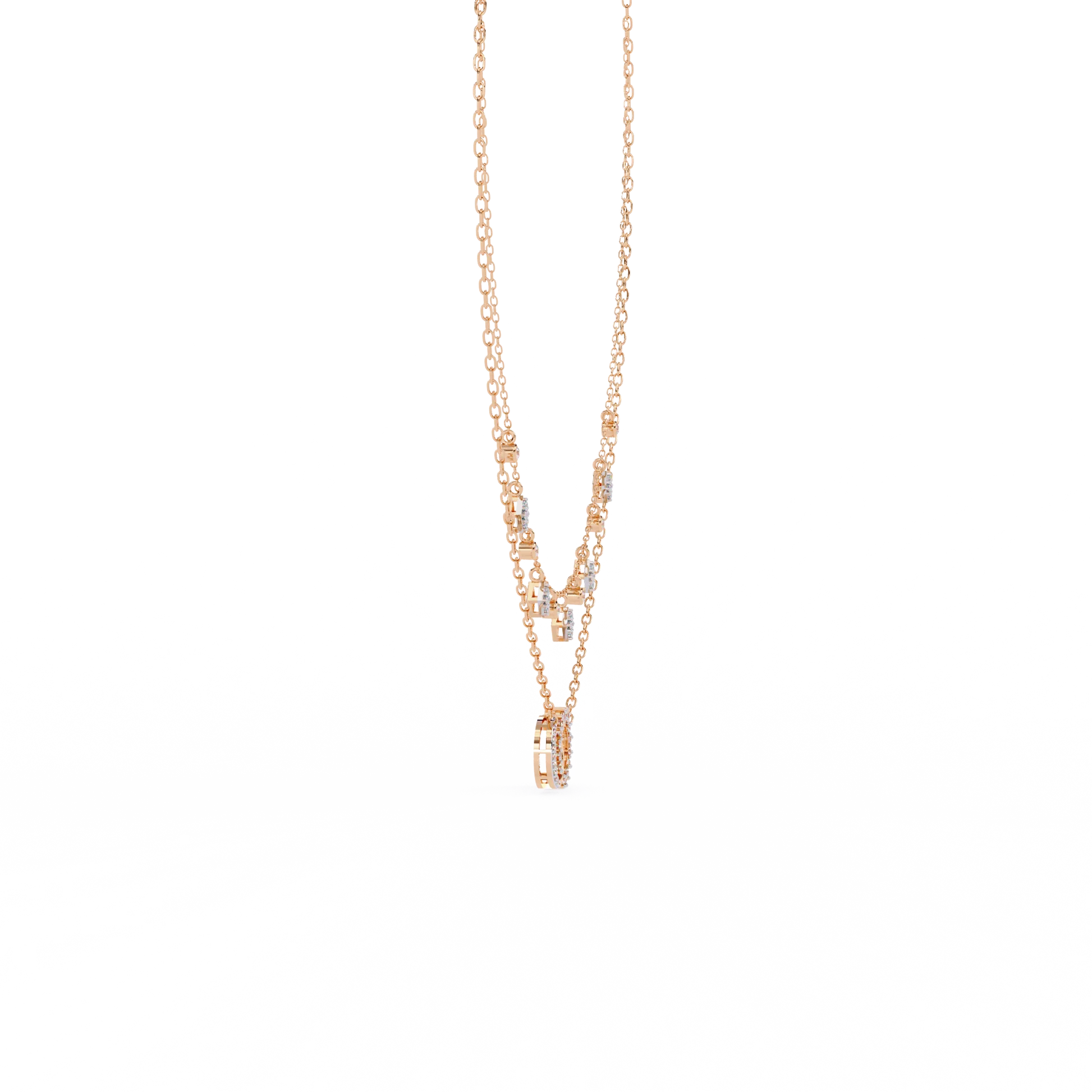 Luxury Handcrafted Moissanite Necklace in Solid Gold & Silver – Adjustable Design