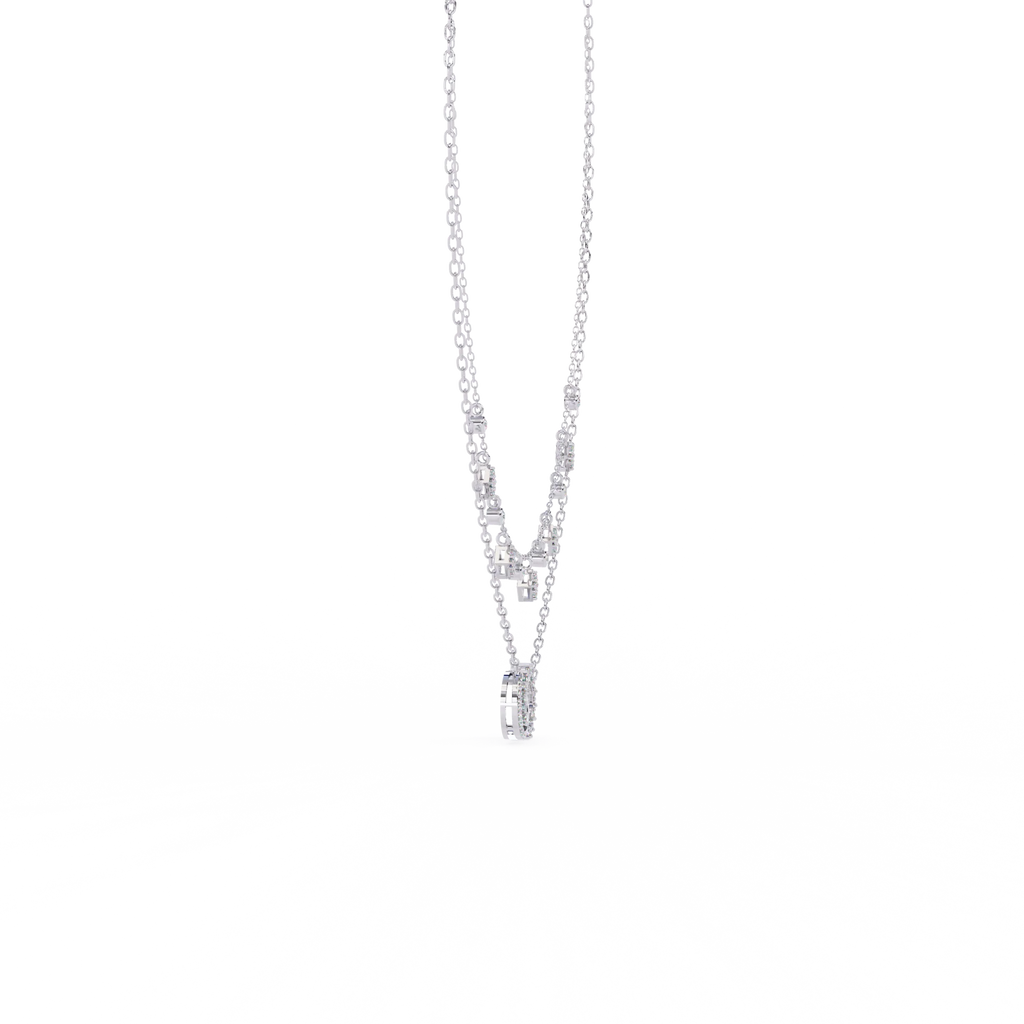 Luxury Handcrafted Moissanite Necklace in Solid Gold & Silver – Adjustable Design