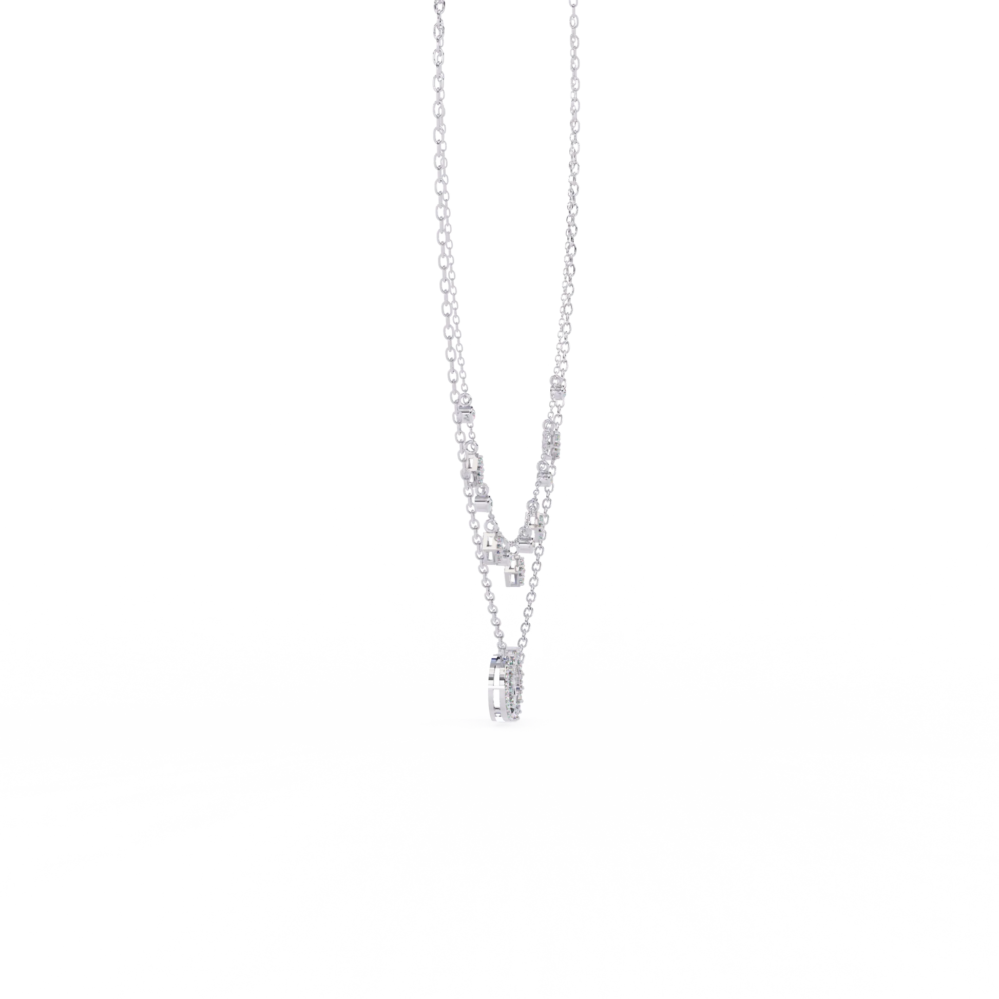 Luxury Handcrafted Moissanite Necklace in Solid Gold & Silver – Adjustable Design