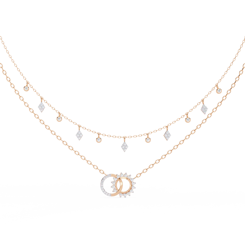 Luxury Handcrafted Moissanite Necklace in Solid Gold & Silver – Adjustable Design