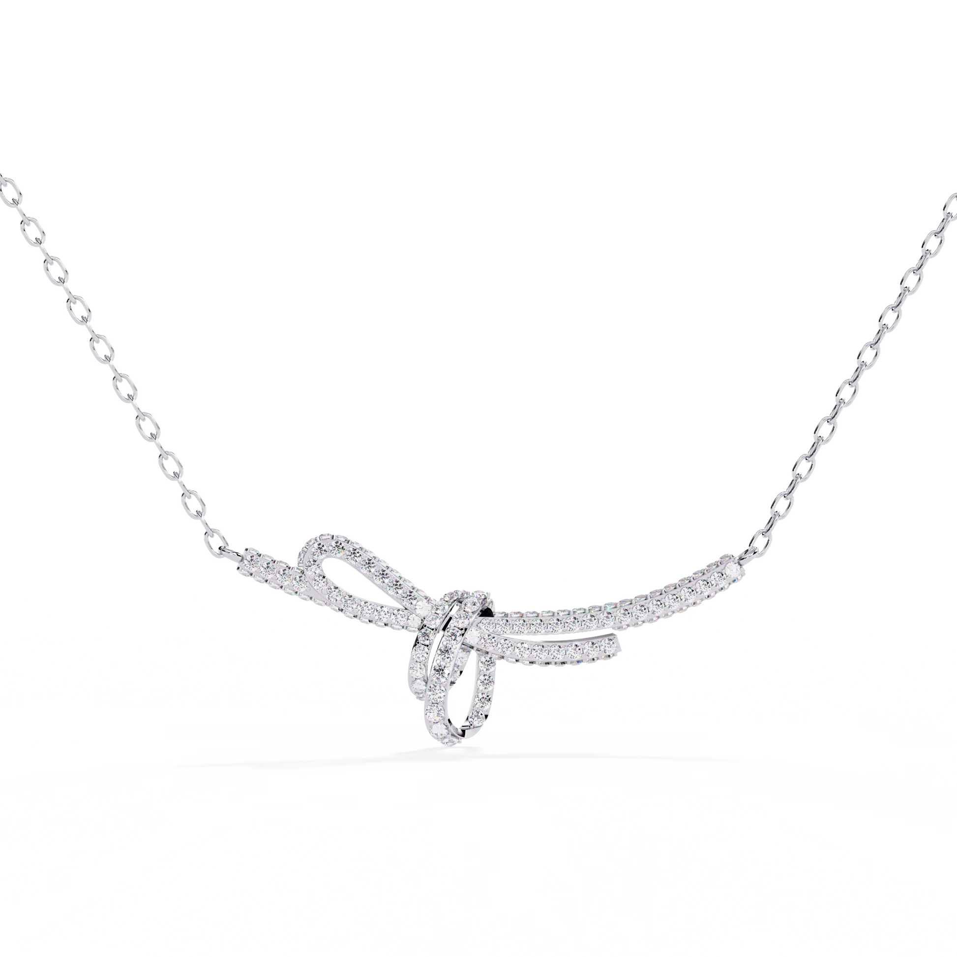 Handcrafted Long Chain Moissanite Diamond Necklace for Women – Bespoke Brilliance