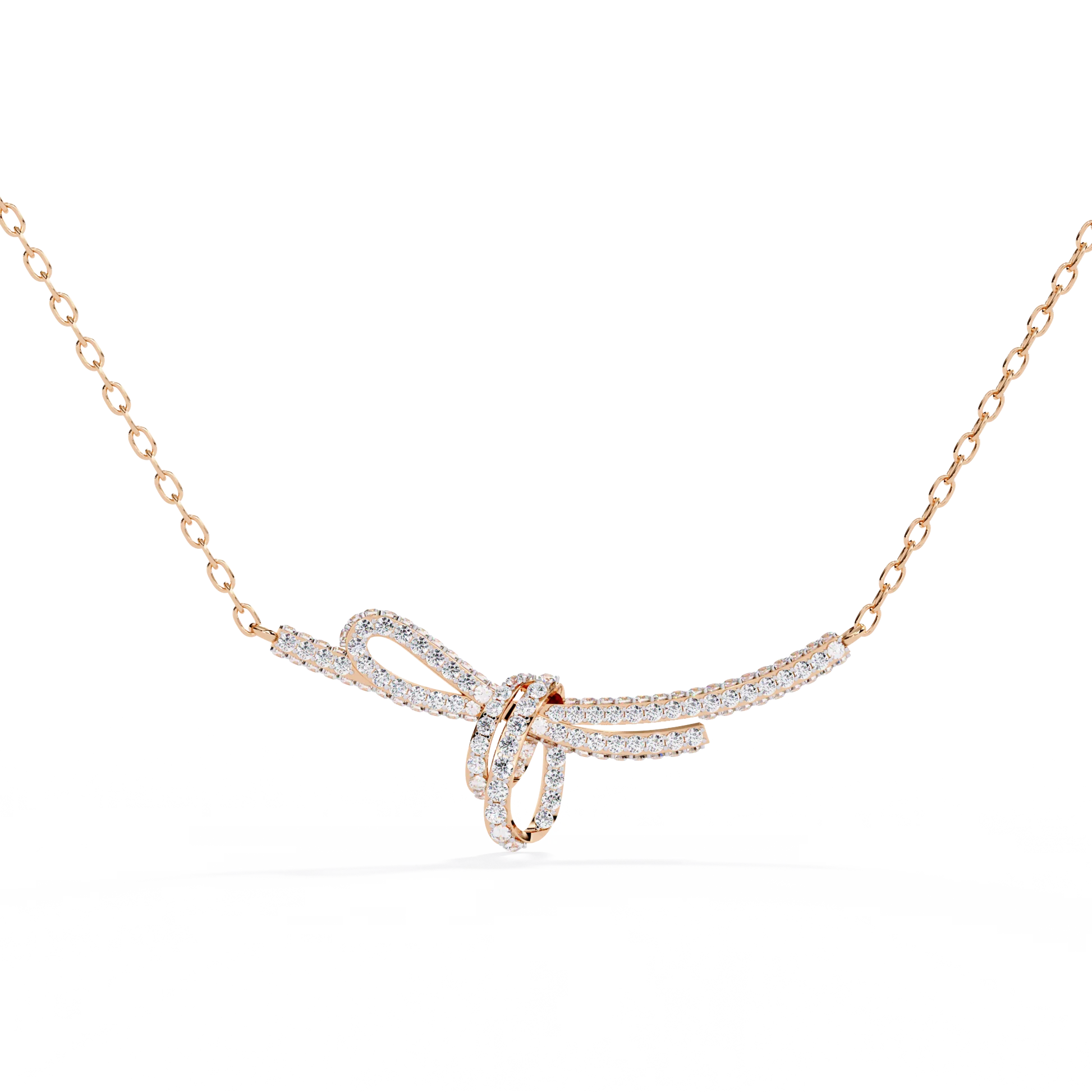 Handcrafted Long Chain Moissanite Diamond Necklace for Women – Bespoke Brilliance