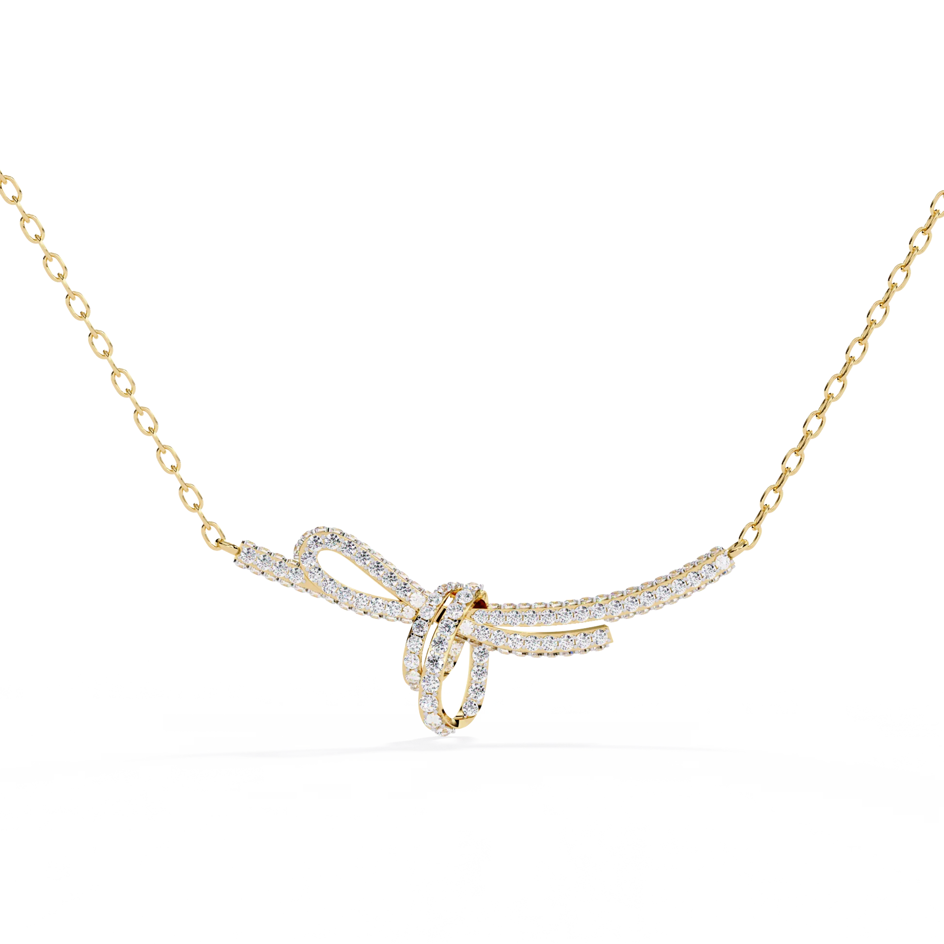 Handcrafted Long Chain Moissanite Diamond Necklace for Women – Bespoke Brilliance