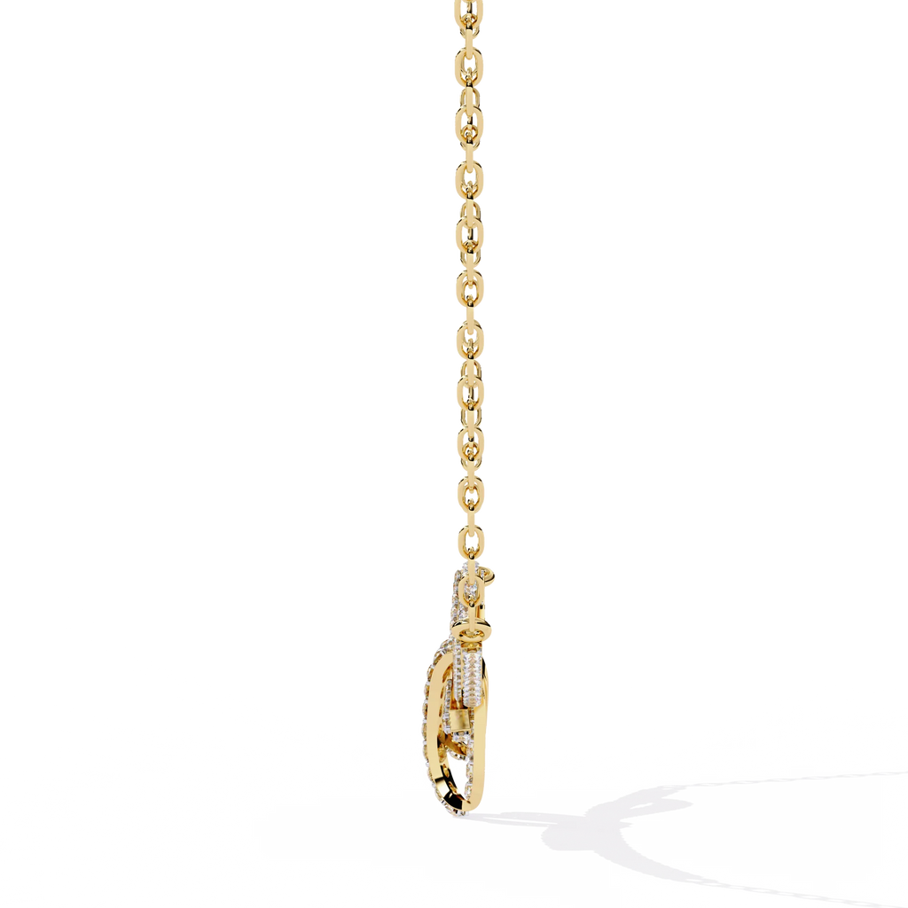 Handcrafted Long Chain Moissanite Diamond Necklace for Women – Bespoke Brilliance