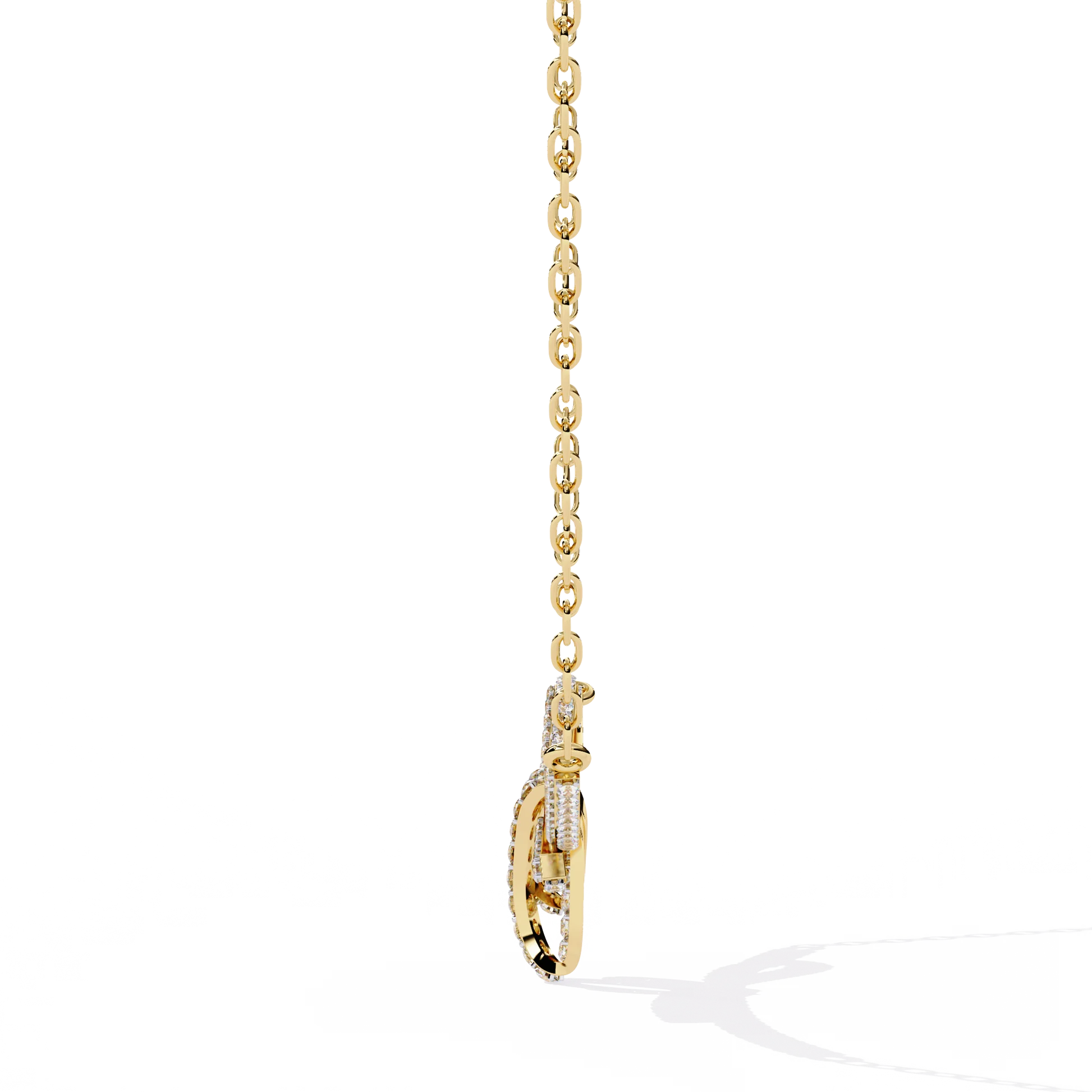 Handcrafted Long Chain Moissanite Diamond Necklace for Women – Bespoke Brilliance