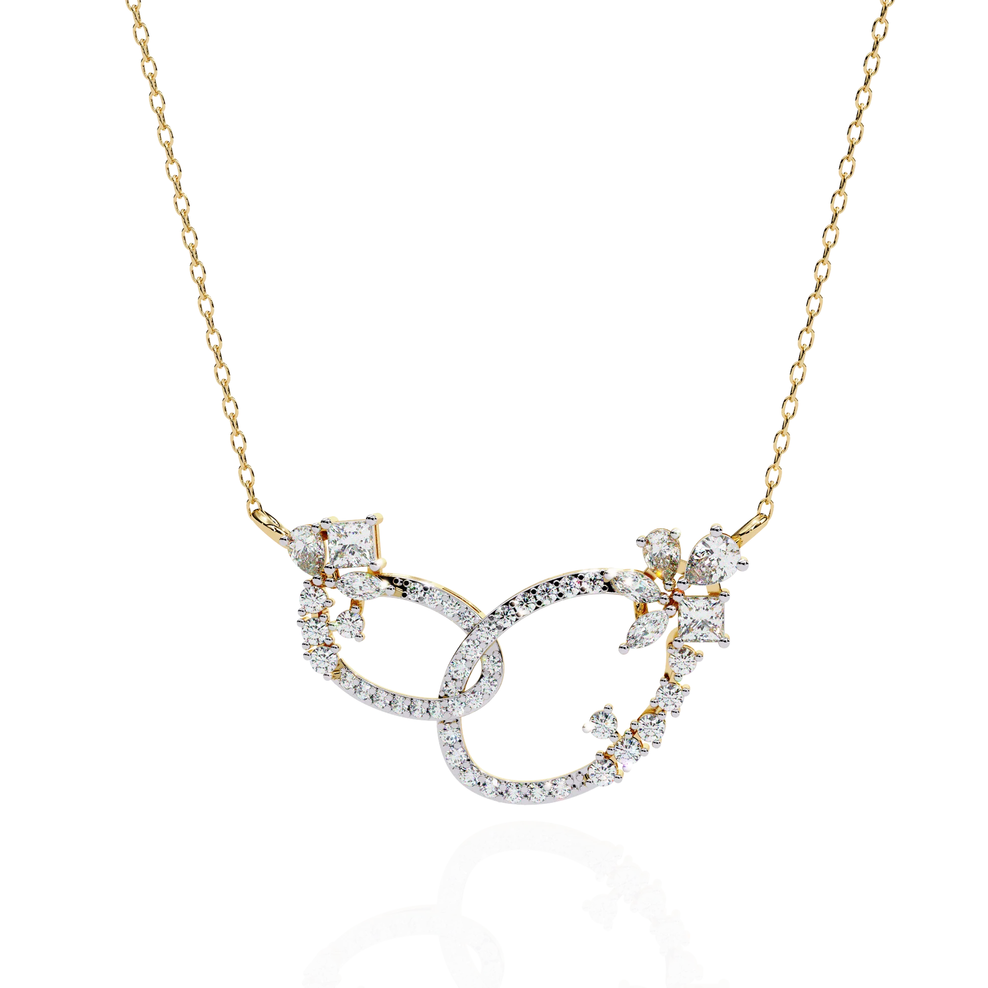 Luxury Moissanite Diamond Necklace – Opulent Aura Custom Fine Jewelry for Women