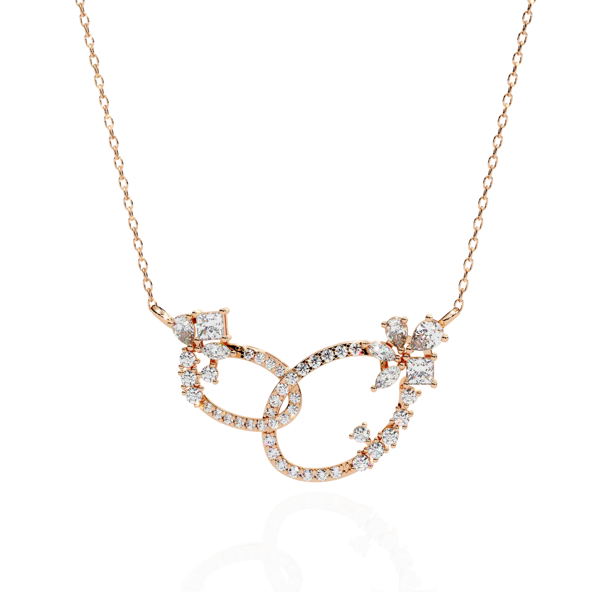 Luxury Moissanite Diamond Necklace – Opulent Aura Custom Fine Jewelry for Women