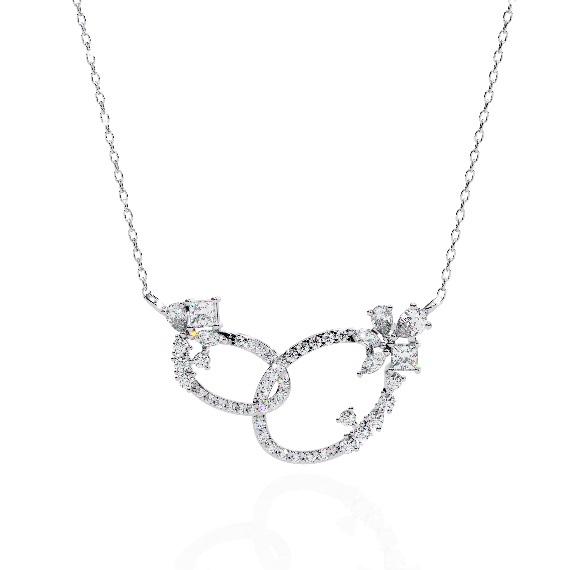Luxury Moissanite Diamond Necklace – Opulent Aura Custom Fine Jewelry for Women