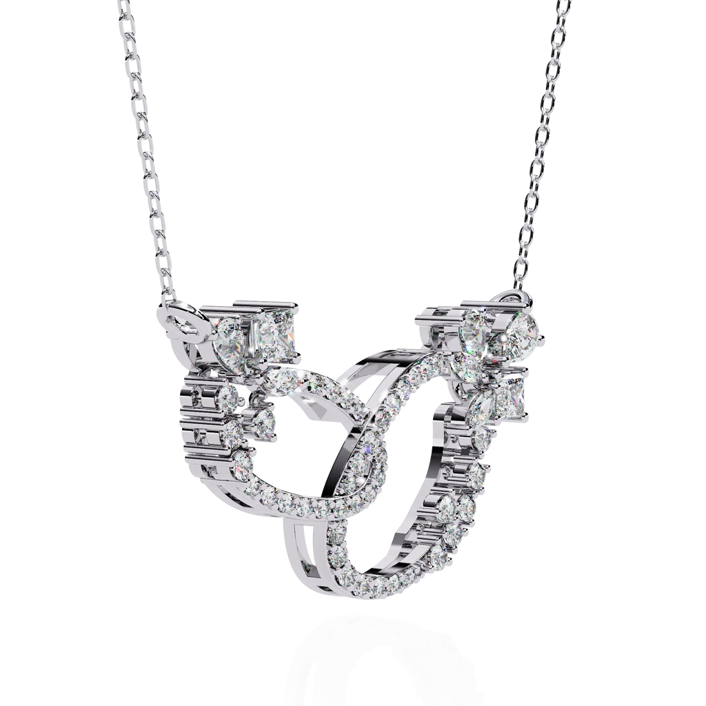 Luxury Moissanite Diamond Necklace – Opulent Aura Custom Fine Jewelry for Women