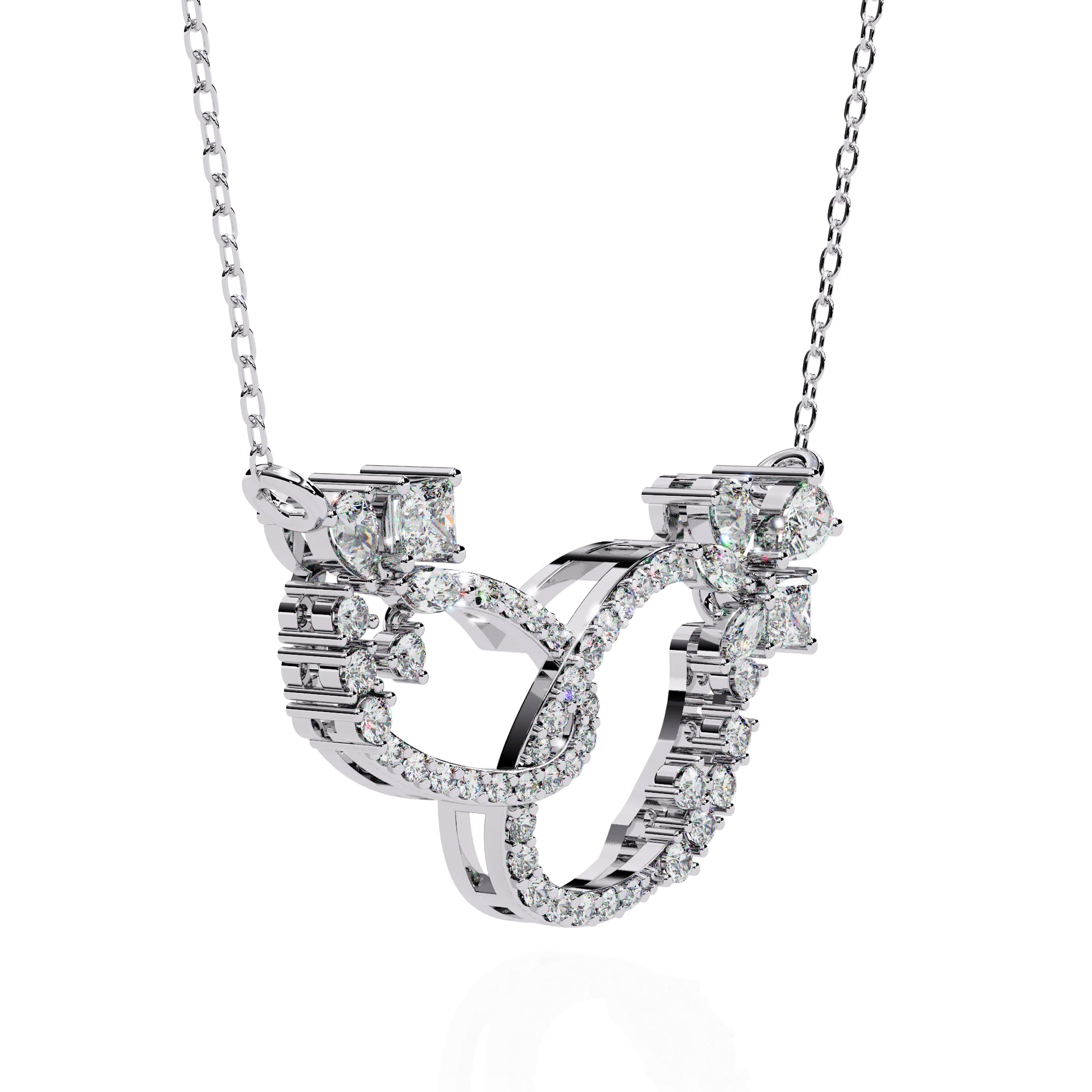 Luxury Moissanite Diamond Necklace – Opulent Aura Custom Fine Jewelry for Women