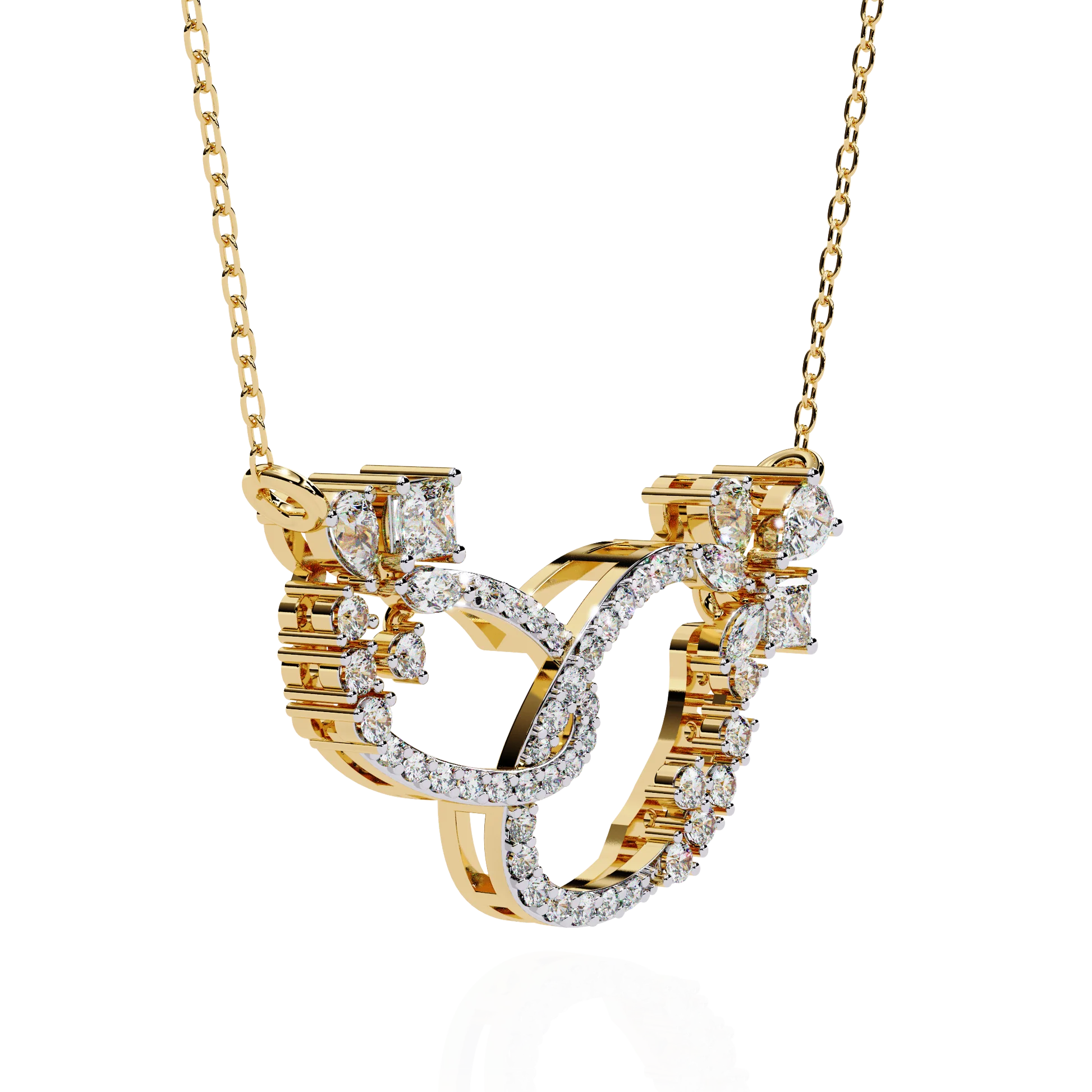 Luxury Moissanite Diamond Necklace – Opulent Aura Custom Fine Jewelry for Women