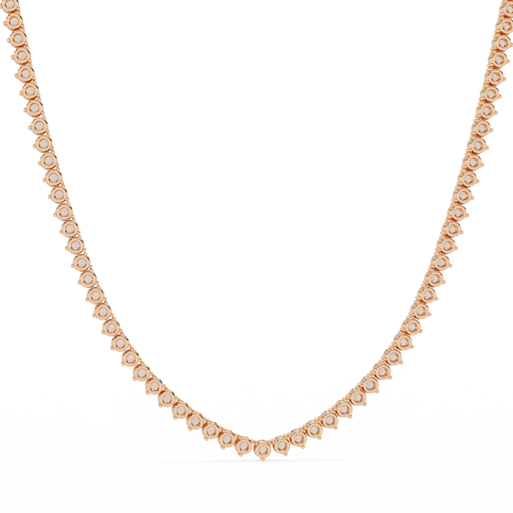 Custom Infinity Glow Moissanite Necklace – Wholesale Round Pendant Jewelry
