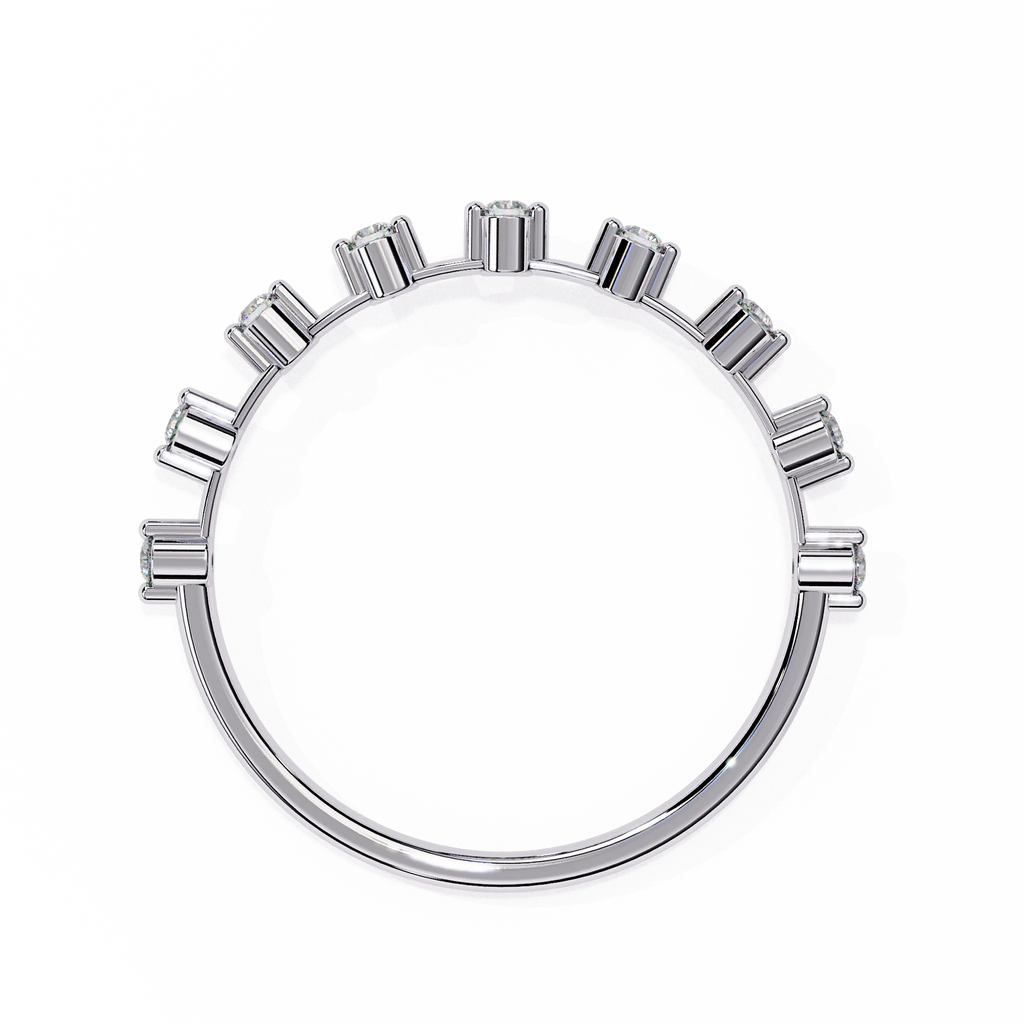 Moissanite Diamond Ring for Women Silver Gold Plated Wedding & Engagement Band