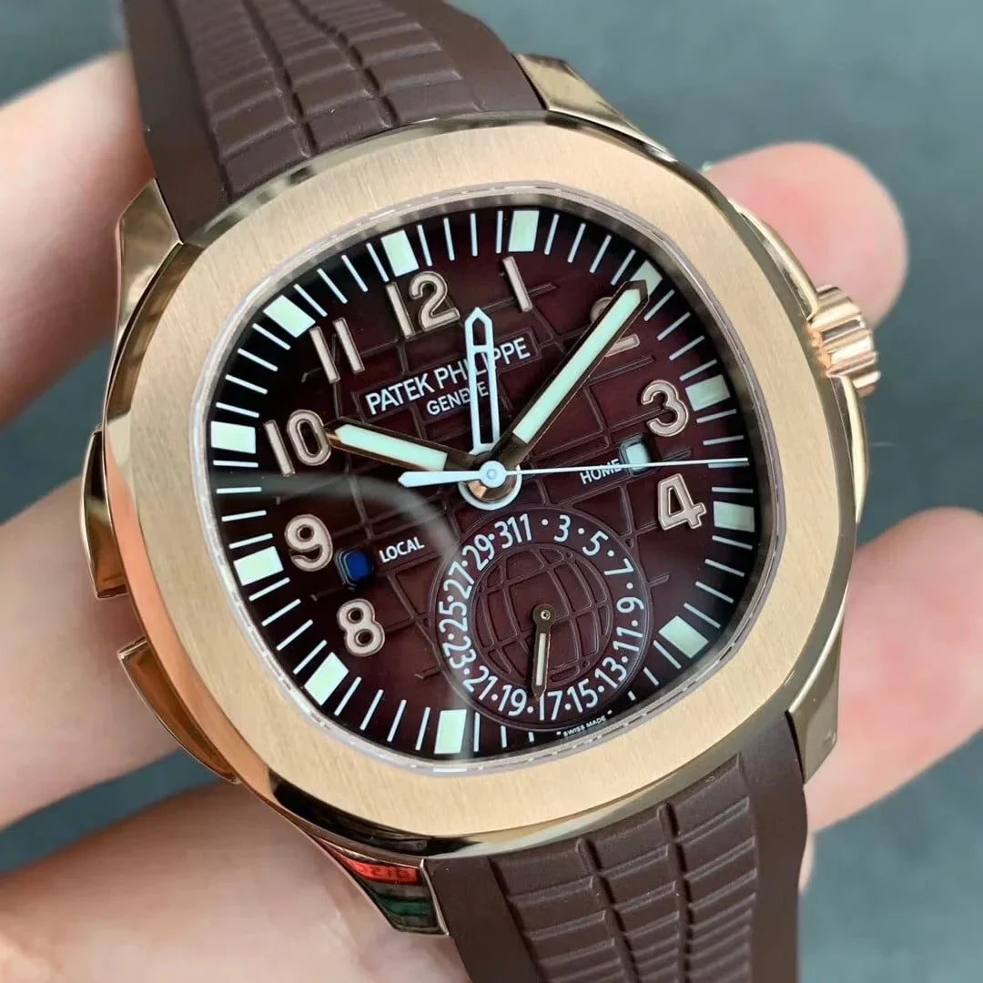 SUPERCLONE Aquanaut Travel Time Brown Dial 5164R-001