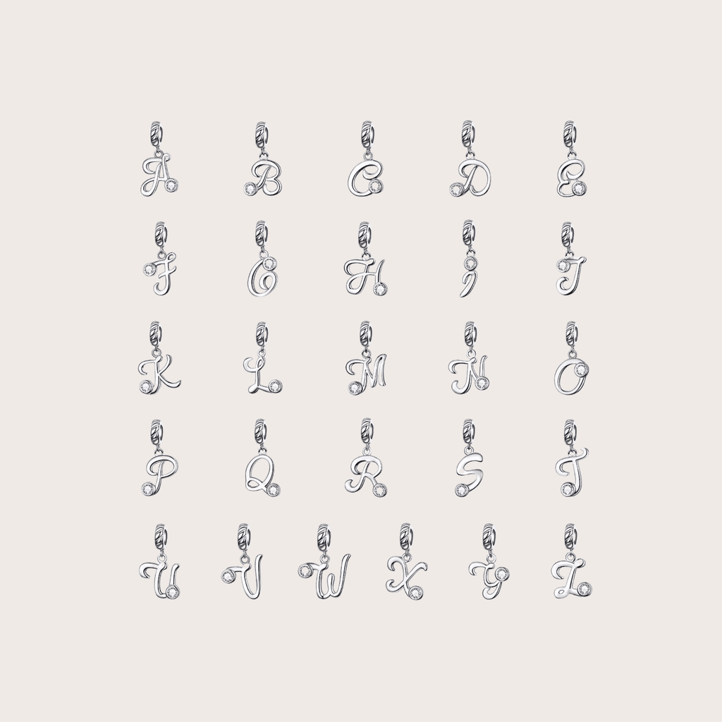 Diamond Initial Letter Pendant Necklace