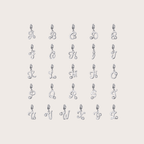 Diamond Initial Letter Pendant Necklace