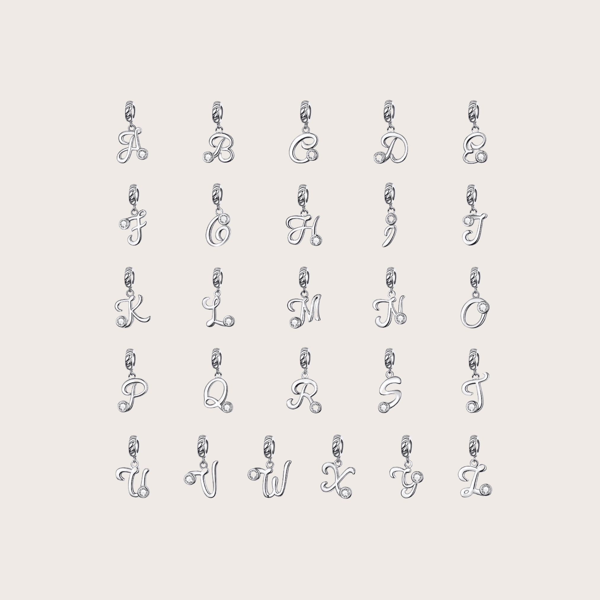 Diamond Initial Letter Pendant Necklace