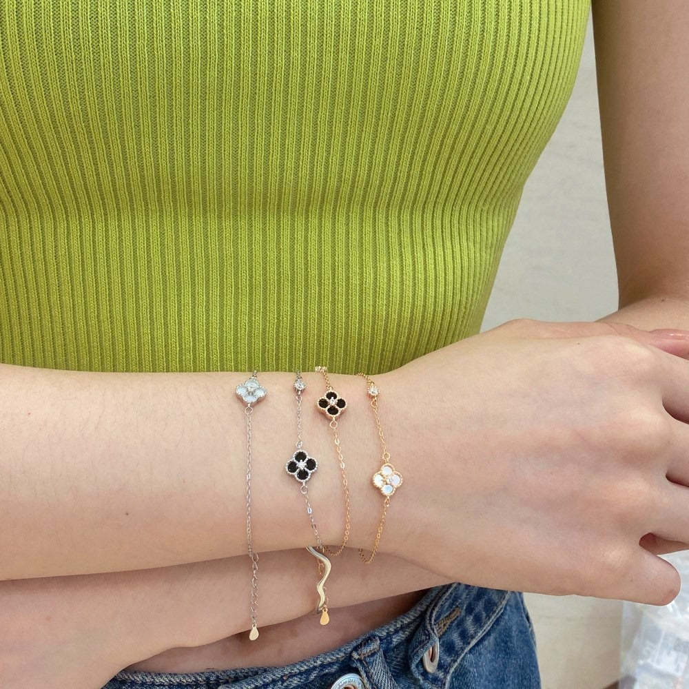 Iridescent Clover Bracelet