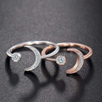 Pave Crescent Moon Ring - Aventus