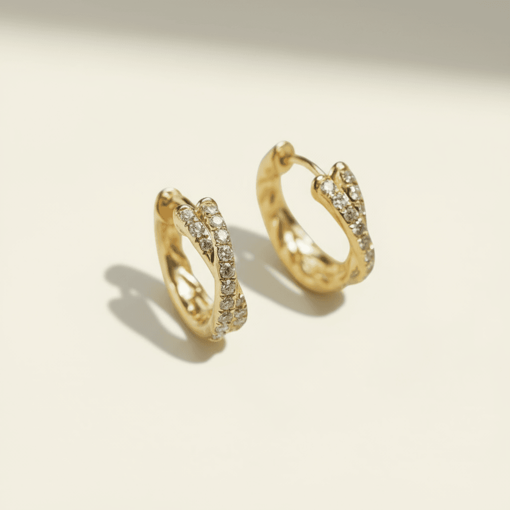 Diamond Embrace Hoop Earrings - Aventus