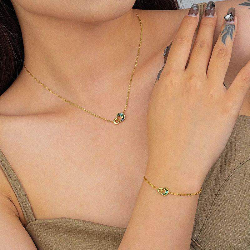 Abalone Shell Crescent Moon Necklace - Aventus