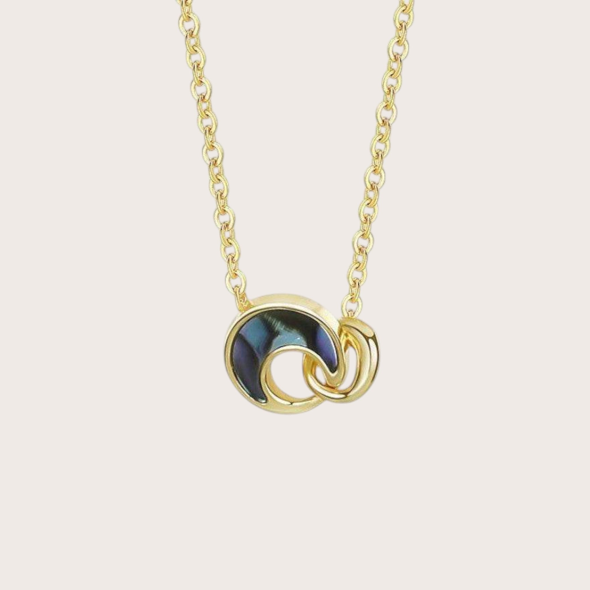 Abalone Shell Crescent Moon Necklace