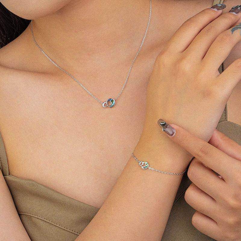 Abalone Shell Crescent Moon Necklace - Aventus