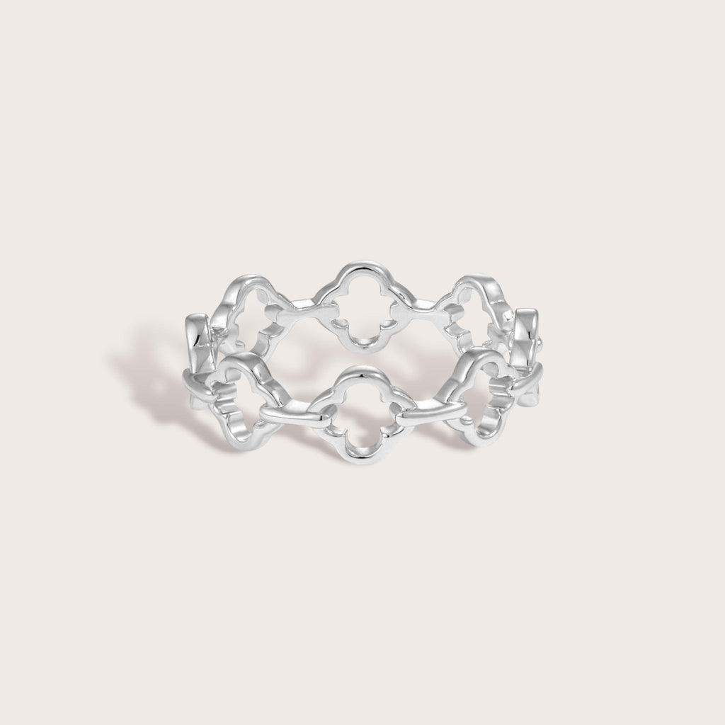Adjustable Linked Clover Ring