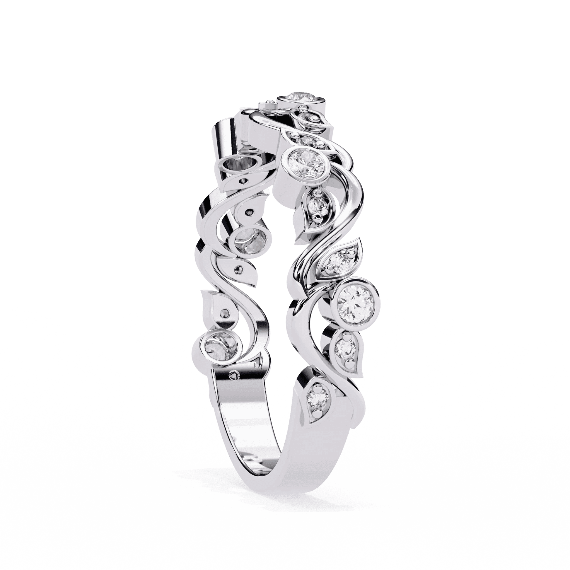 Artistic Moissanite Diamond Ring - Aventus