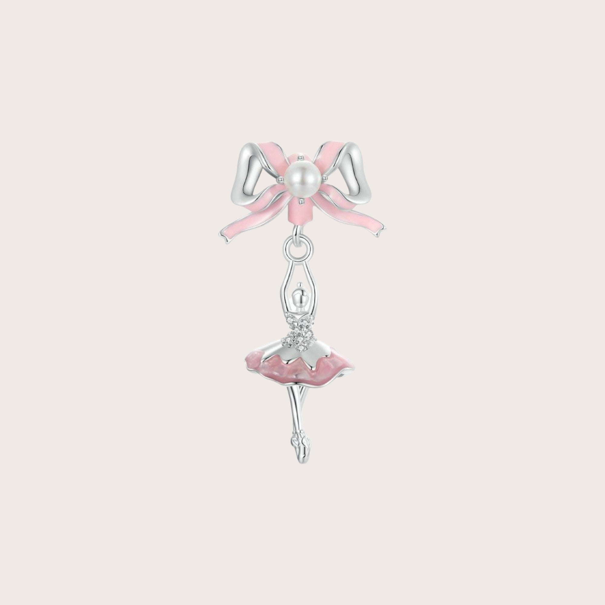 Ballet Girl Bow Tie Charm