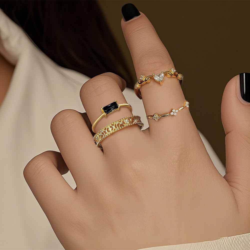 Black Onyx Layered Jewelry Set - Aventus