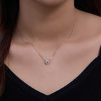 Blue Flower Necklace