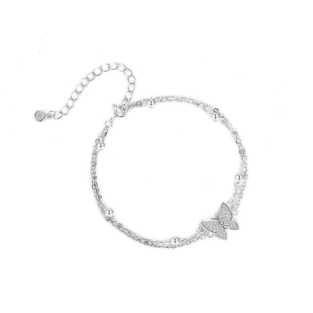 Butterfly Sparkle Layered Bracelet - Aventus