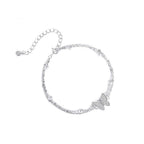 Butterfly Sparkle Layered Bracelet - Aventus