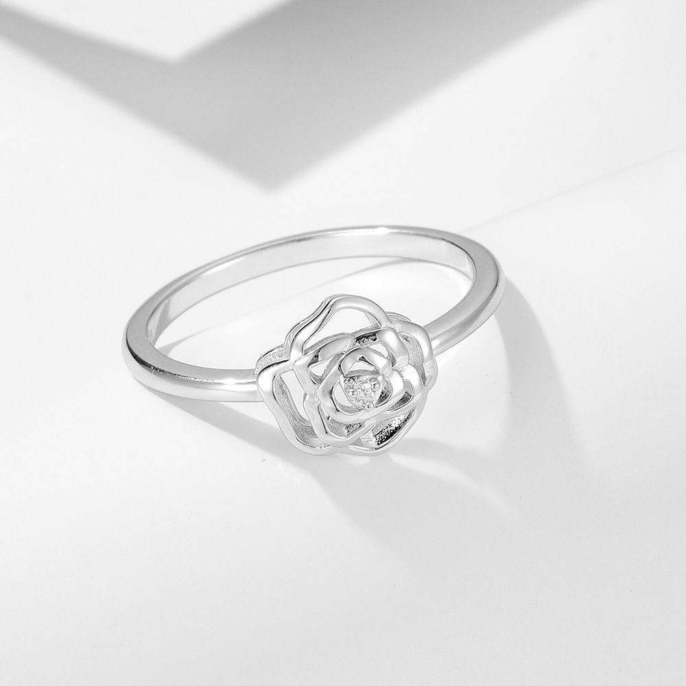 Camellia Flower Promise Ring - Aventus