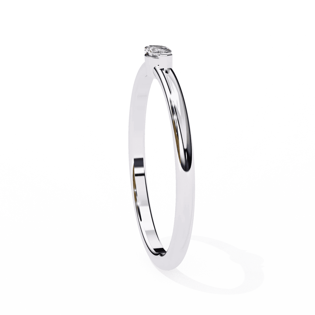 ced Out Moissanite Diamond Wedding Band in Sterling Silver - Aventus