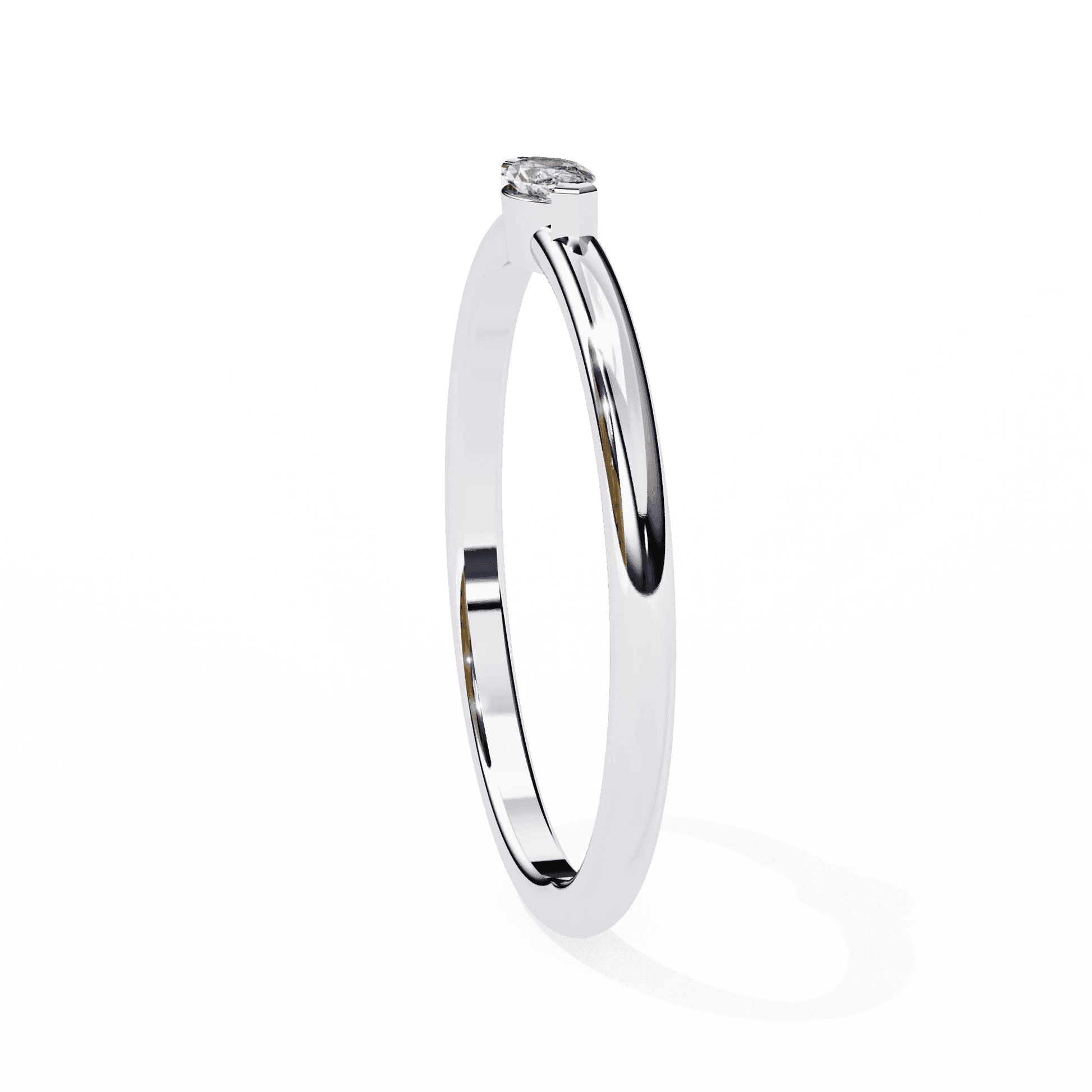 ced Out Moissanite Diamond Wedding Band in Sterling Silver - Aventus