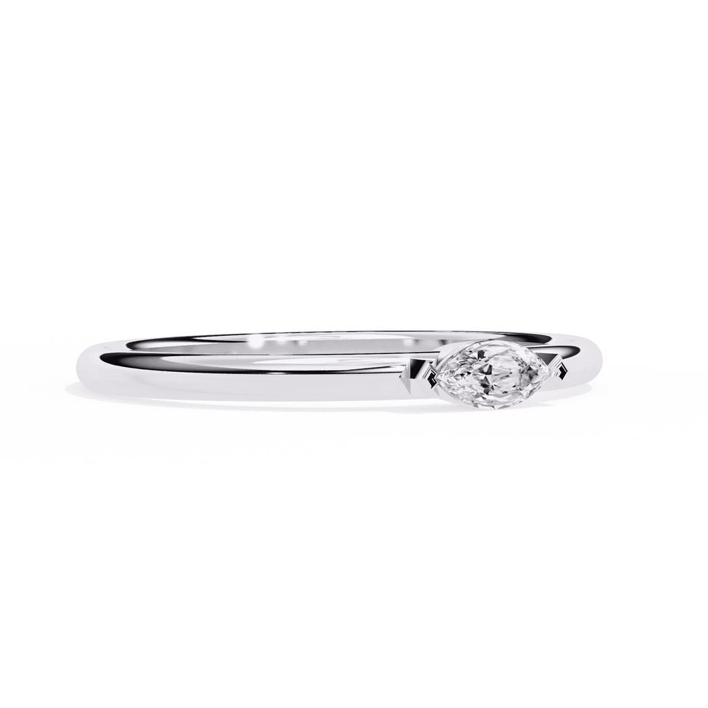 ced Out Moissanite Diamond Wedding Band in Sterling Silver - Aventus