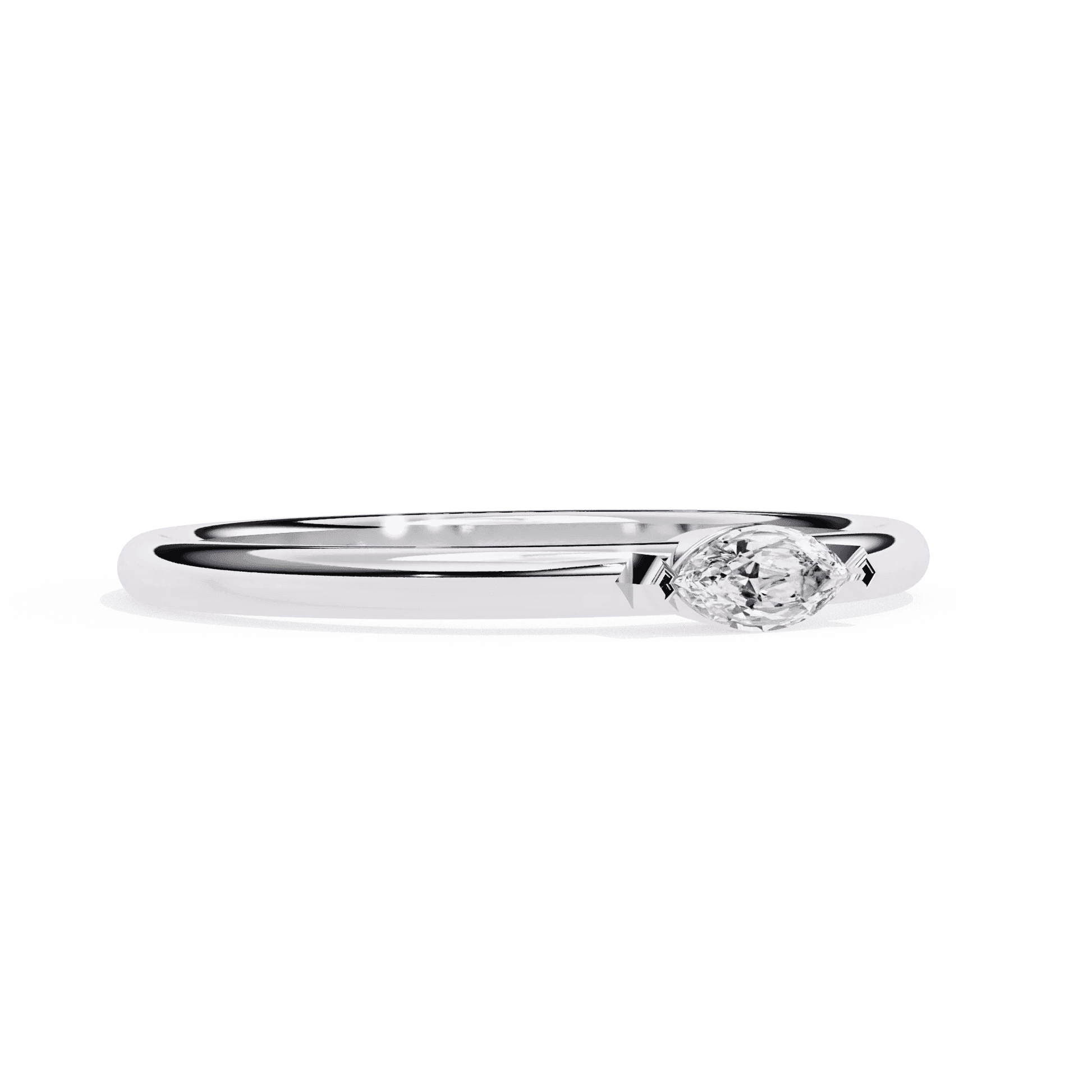 ced Out Moissanite Diamond Wedding Band in Sterling Silver - Aventus