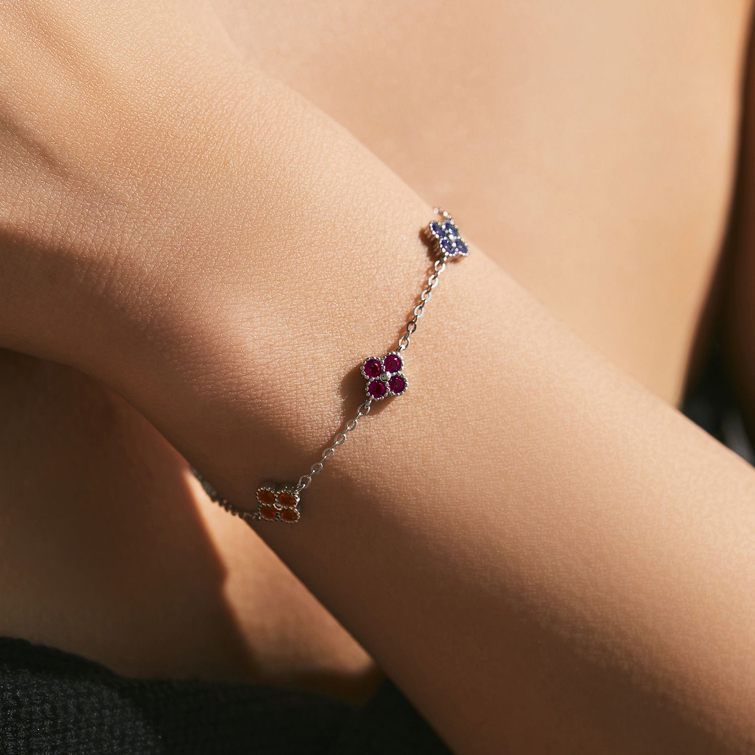 Colored Clover Bracelet