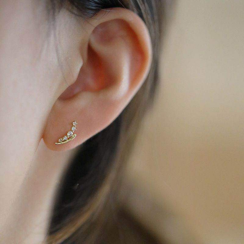 Crescent Sparkle Earrings - Aventus