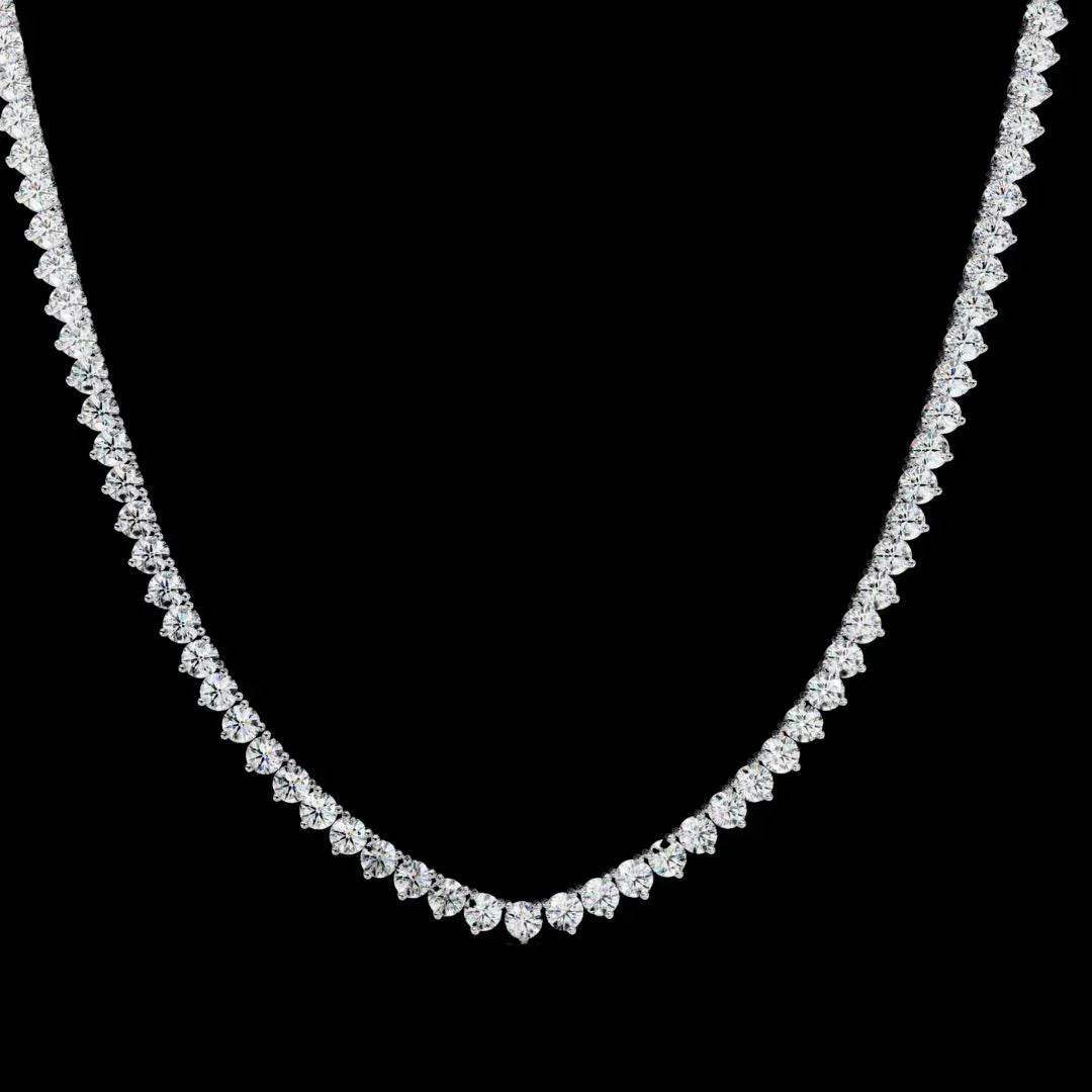 Custom Infinity Glow Moissanite Necklace – Wholesale Round Pendant Jewelry - Aventus