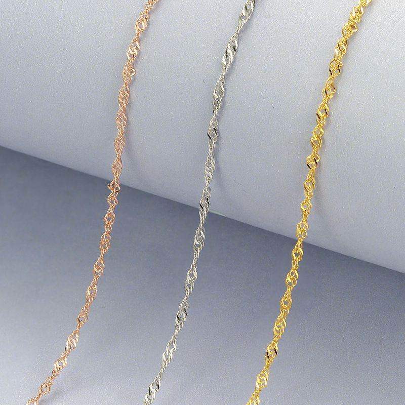 Sterling Silver Twisted Chain Necklace - Aventus