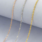 Sterling Silver Twisted Chain Necklace - Aventus